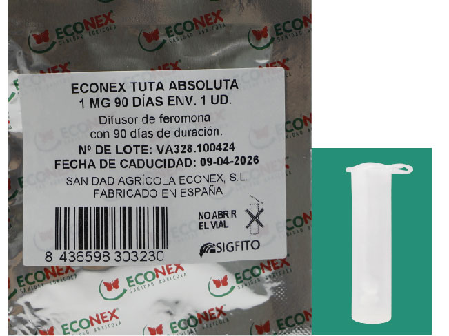 >Difusor de feromonas ECONEX TUTA ABSOUTA 1 MG 90 DÍAS